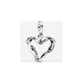 Corazón Atado por Abrazos en Plata