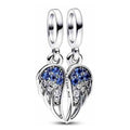 Dije Alas de Ángel Corazón Azul y Transparente