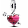 Corazón de Cristal Rosa con Flecha del Amor