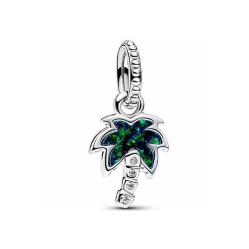 Dije Palm Tree Esmeralda Opal