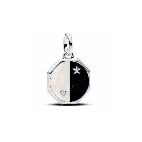 Dije Octogonal Yin Yang con Estrella y tipo Diamante