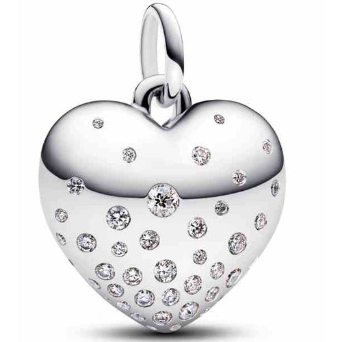 Corazón Brillante con Circonitas