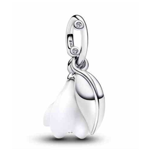 Charm Flor de Lirio de Plata 925 y Circonitas