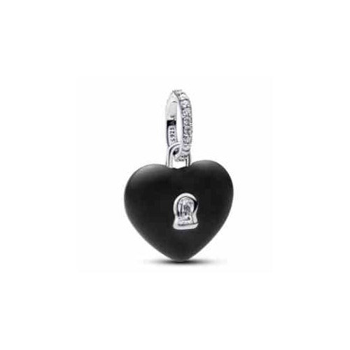 Charm Corazón Cerradura Brillante