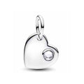 Corazón Brillante Charm Plata