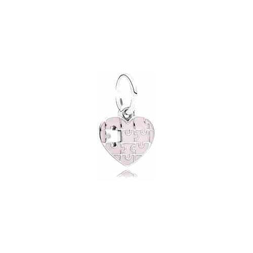 Dije Corazón Puzzle Rosa
