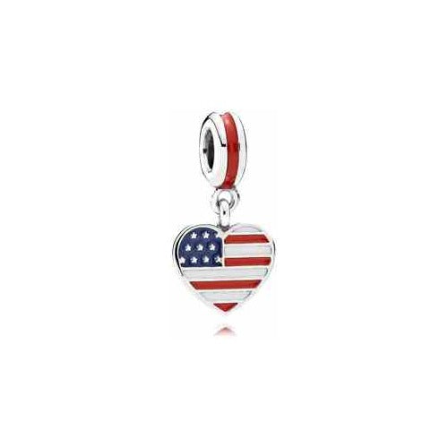 Corazón con bandera de Estados Unidos