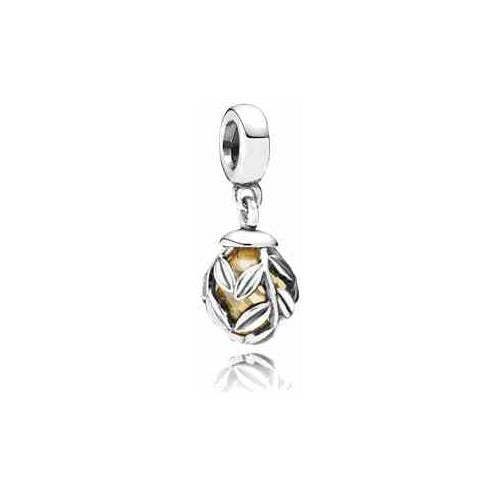 Charm Colgante Hojas Doradas