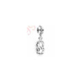 Charm Pretzel con Detalles Brillantes