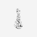 Charm Ancla Radiante con Circonita Cúbica