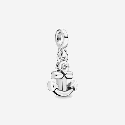 Charm Ancla Radiante con Circonita Cúbica