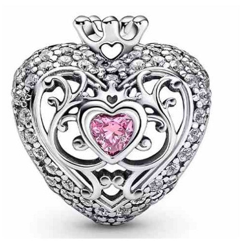 Corazón Real con Corona y Corazón Rosa