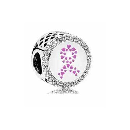 Charm Cinta Rosa de Corazones