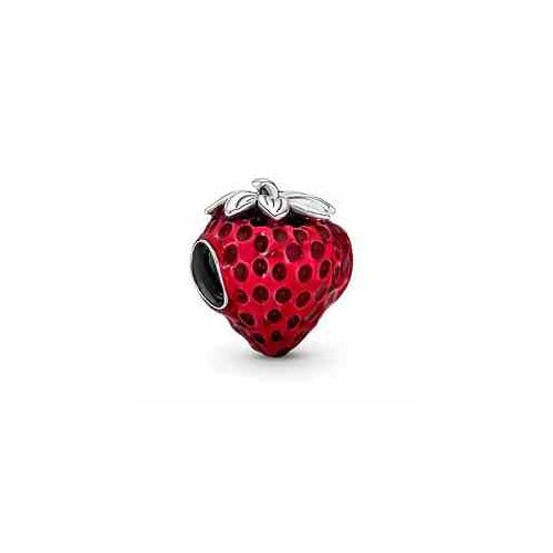 Charm de Fresa Roja Brillante