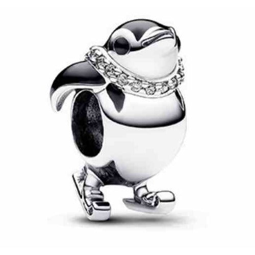 Charm Pingüino sobre Patines Brillante