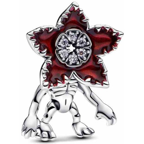 Charm Demogorgon Stranger Things Enamelo Plateado