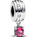 Charm Colgante Corazón Rosa y Brillantes