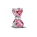 Charm Corazón Rosa Doble