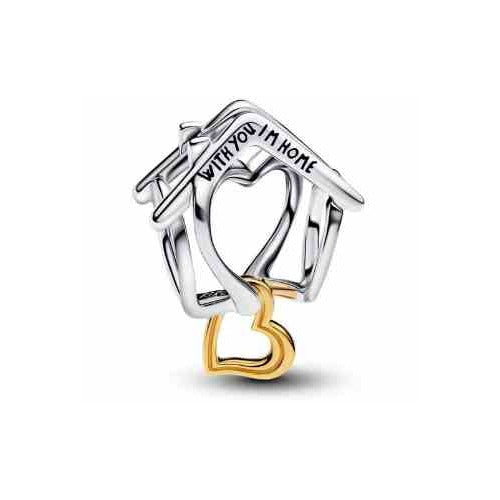 Charm "With You I'm Home" Corazón y Casa