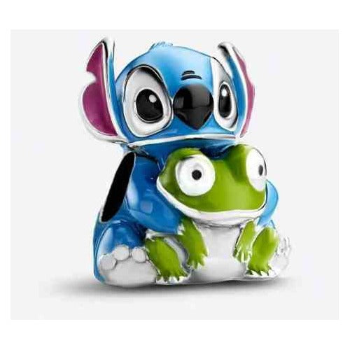 Charm Dúo Stitch y Rana Abrazados