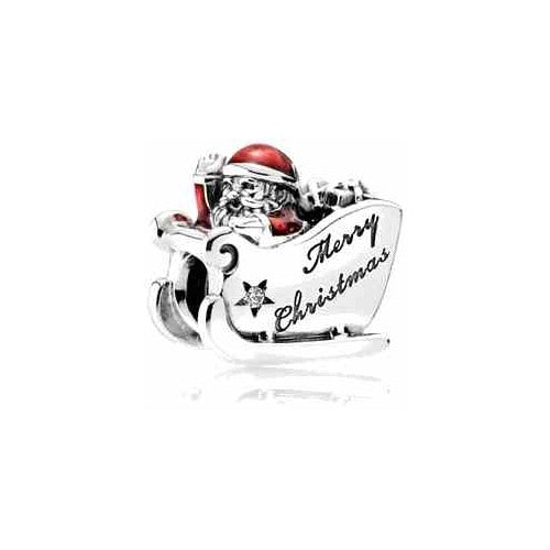 Charm "Merry Christmas" de Santa en su trineo