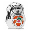 Charm Matrioska Rusa con Flor Esmaltada