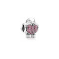 Charm Pájaro Corazón Rosa