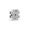 Charm Hashtag Geométrico Plata