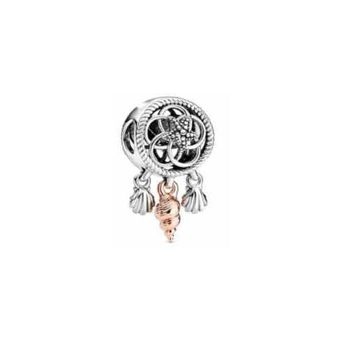 Charm Trébol de Cuatro Hojas y Caracolas