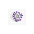 Charm Flor Margarita Morada con Circonita Cúbica