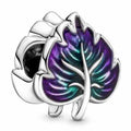 Charm Hoja Mística Morada y Turquesa
