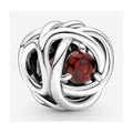 Charm Nudo Infinito con Cristal Rojo