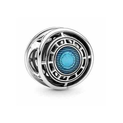 Charm Dije Corazón de Hierro Azul