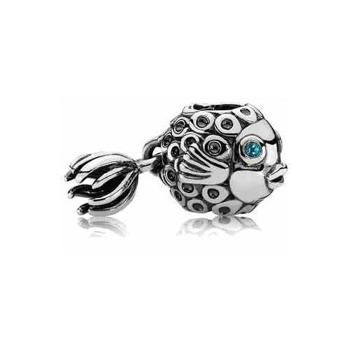 Charm Pez Globo con Ojo Turquesa