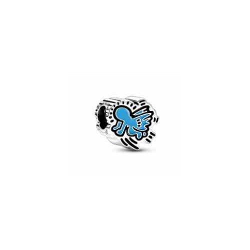Charm "Niño Volando" Azul Esmaltado