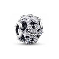 Charm Flores Brillantes de Plata Esterlina
