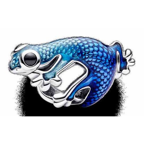 Charm lagartija  Azul Brillante