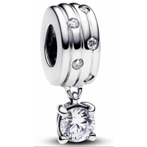 Charm Colgante Brillante Corazón de Plata