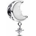 Charm Luna con Rostro y Estrella Radiante
