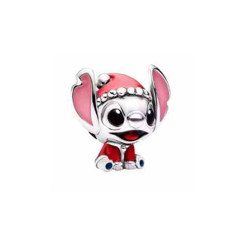 Charm de Stitch Navideño Rojo y Rosa