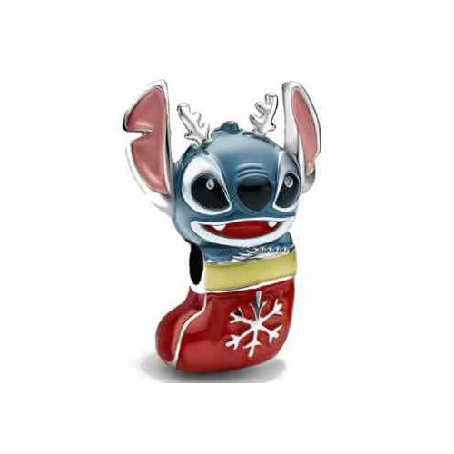 Charm de Stitch Navideño en Calcetín