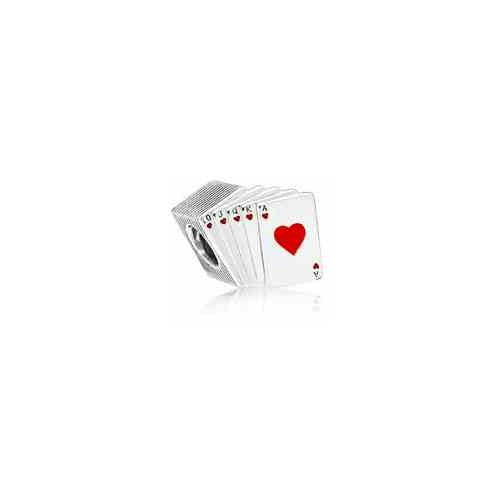 Charm cartas de poker corazón