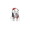 Charm de Gato Navideño con Regalo