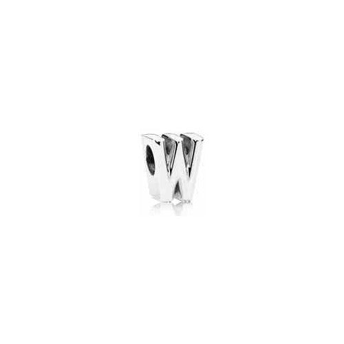 Charm Letra W Plata