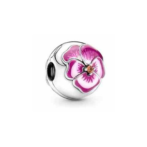 Charm Flor Pensamiento Rosa
