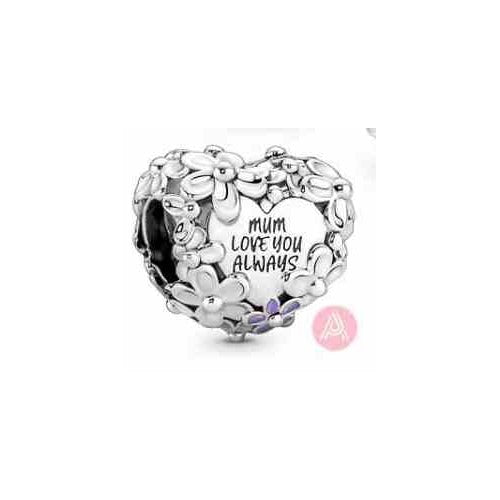 Charm Corazón Flores 'Mum Love You Always'