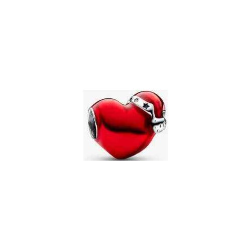 Corazón Navideño con Gorro de Santa Claus