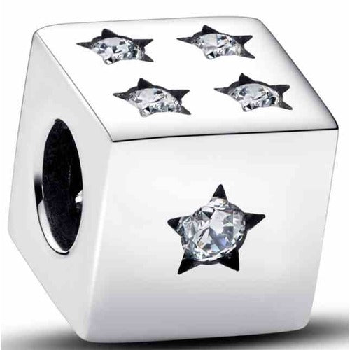 Charm Cubo Estrella Diamantada