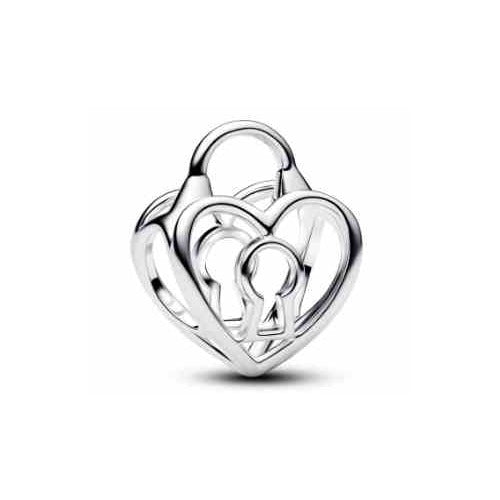 Charm Corazón con Candado y Llave