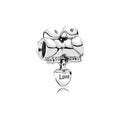 Charm Dúo de Aves Enamoradas con Corazón 'Love'
